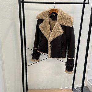 Bebe Fleece Lined Bomber Jacket Size Small